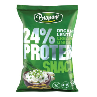 Chrupki Proteinowe o Smaku Śmietanki z Cebulą Bezglutenowe BIO 50 g - 