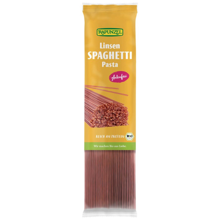 Makaron Proteinowy Z Soczewicy Żółtej Spaghetti Bezglutenowy BIO 250 g