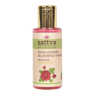 Żel do Mycia Twarzy Róża Indyjska Wegański Ayurvedyjski 100 ml - Sattv