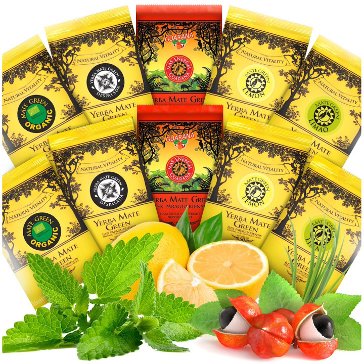Yerba Mate Zestaw Próbek MIX BIO 10 x 50g Mate Green - Yerba Mate Gree