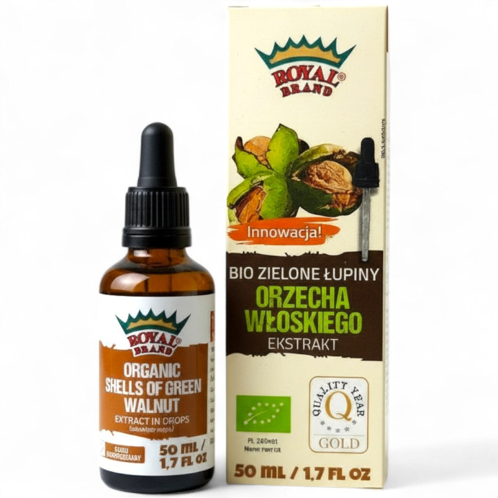 Ekstrakt z Zielonych Łupin Orzechów Włoskich w Kroplach BIO 50 ml - Ro