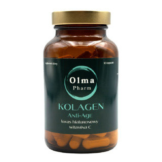 Kolagen Anti-Age z Kwasem Hialuronowym i Witaminą C 90 Kapsułek - Olma