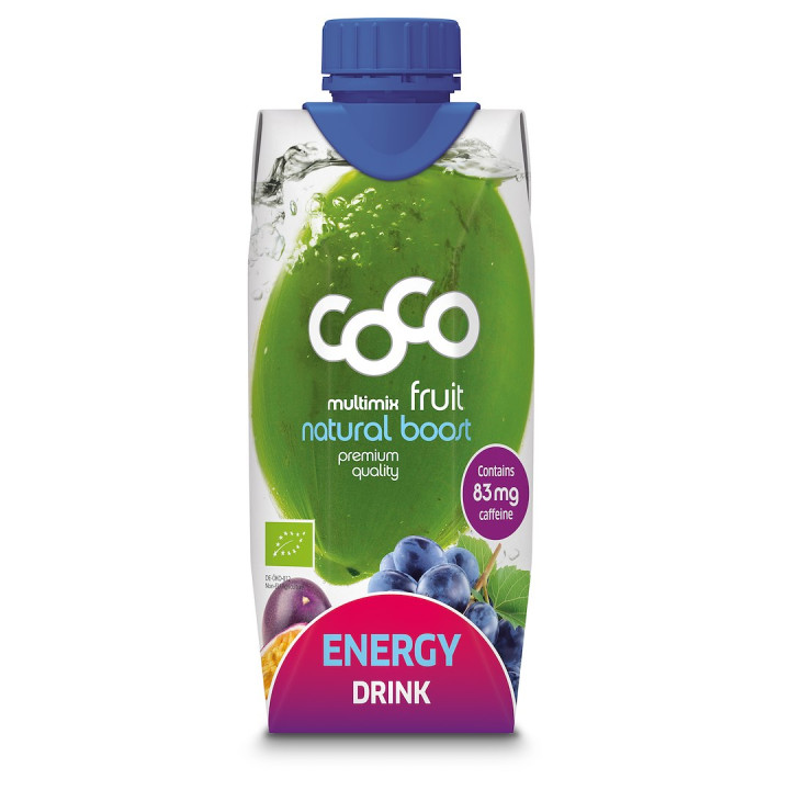 Napój Energetyzujący z Wodą Kokosową i Marakują BIO 330 ml - Coco Dr. 