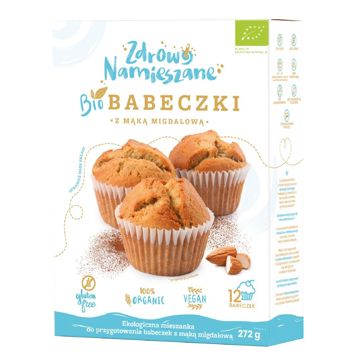 Mieszanka na Babeczki z Mąką Migdałową Bezglutenowa BIO 272 g - Zdrowo