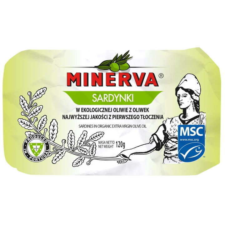 Sardynki w Oliwie z Oliwek Extra Virgin BIO 120g - Minerva - Ekochatka