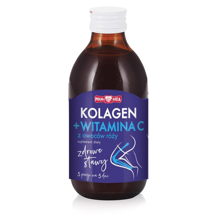 Kolagen + Witamina C z Owoców Róży Bez Cukru 250 ml - Polska Róża - Ek