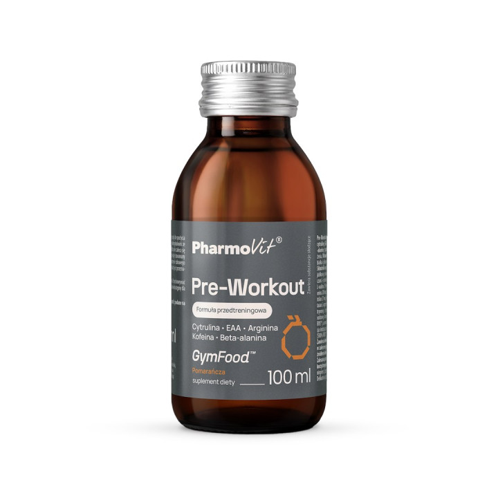 Shot Pre-workout Pomarańczowy Wegański Bez Cukru 100 ml - Pharmovit - 