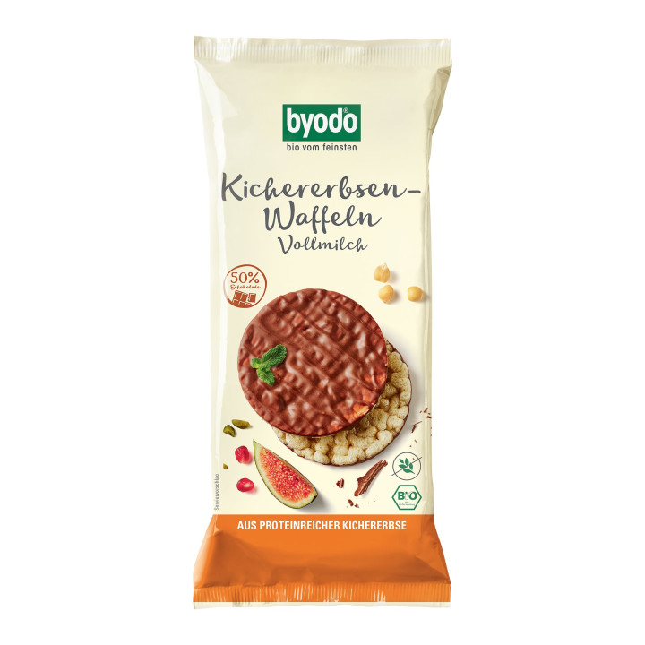 Wafle z Ciecierzycy z Mleczną Czekoladą | BYODO - Ekochatka