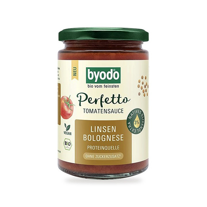 Sos Pomidorowy Boloński z Soczewicą Wegański BIO 340 ml - Byodo