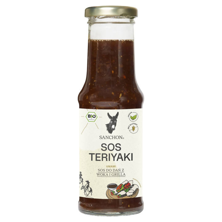 Sos Sojowy Słodki Teriyaki Bezglutenowy BIO 210 ml - Sanchon - Ekochat