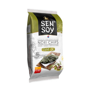 Chipsy Nori z Oliwą z Oliwek Bezglutenowe Wegańskie 28 g - Sen Soy - E