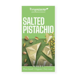 Tabliczka Kakaowa Pistacje i Sól Himalajska Bezglutenowa Wegańska BIO 