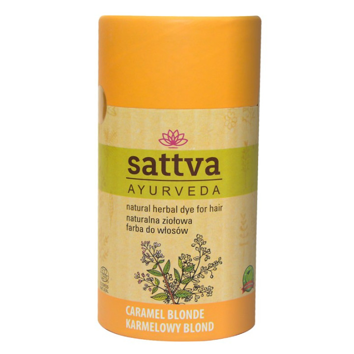 Henna Karmelowy Blond Naturalna Wegańska ECO 150 g - Sattva - Ekochatk