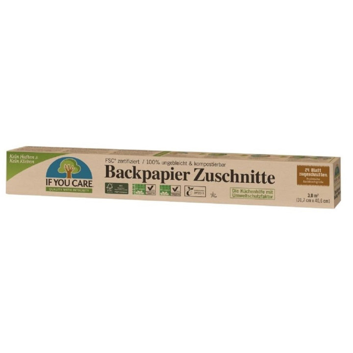 Papier do Pieczenia Kompostowalny Niebielony Wegański 24 Arkusze 189 g
