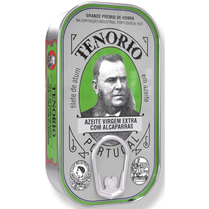 Tuńczyk Płaty w Oliwie z Oliwek Extra Virgin z Kaparami 120 g - Tenori