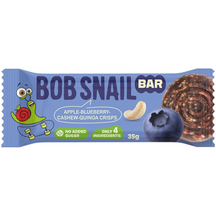 Baton Jabłko Borówka Orzechy Nerkowca Wegański bez Cukru 35 g - Bob Sn