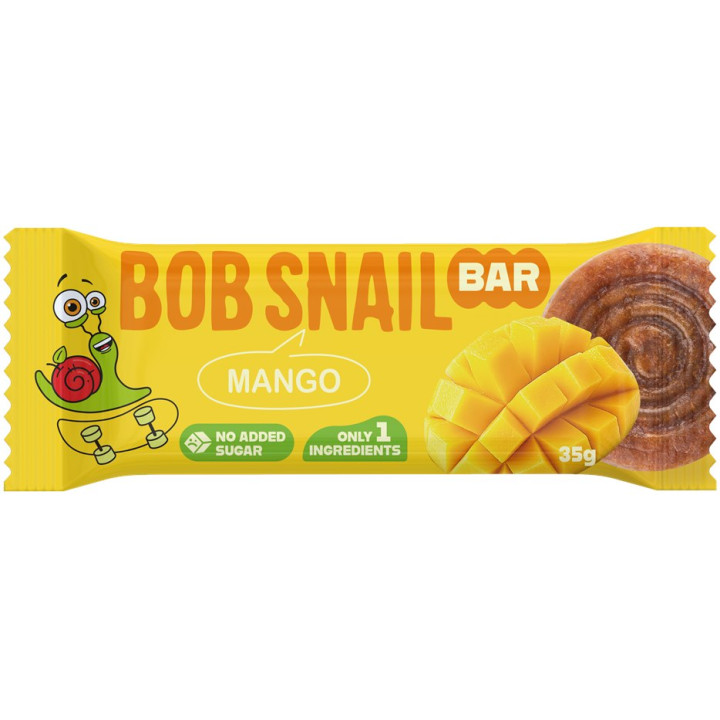 Baton Mango bez Dodatku Cukrów Wegański 35 g - Bob Snail - Ekochatka