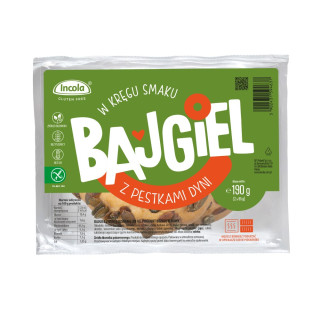 Bajgle Bezglutenowe z Pestkami Dyni 2 szt. 190 g - Incola - Ekochatka