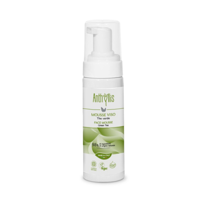 Pianka do Mycia Twarzy z Zieloną Herbatą ECO Wegańska 150 ml - Anthyll