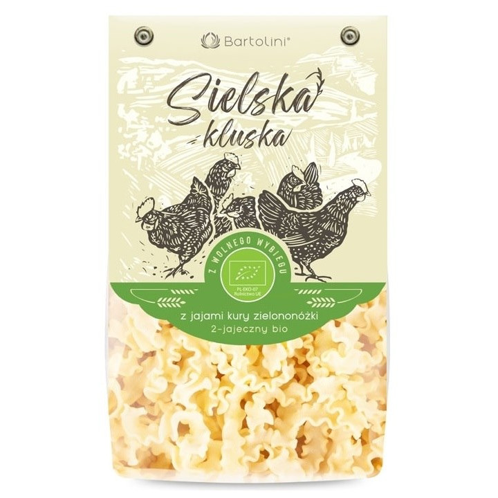 Makaron Sielska Kluska z Jajami Kur Zielononóżek BIO 250 g - Bartolini