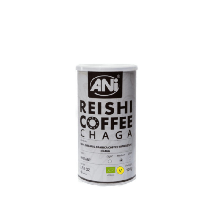 Kawa Rozpuszczalna Arabica z Grzybami Reishi i Chaga BIO 100 g - Ani -
