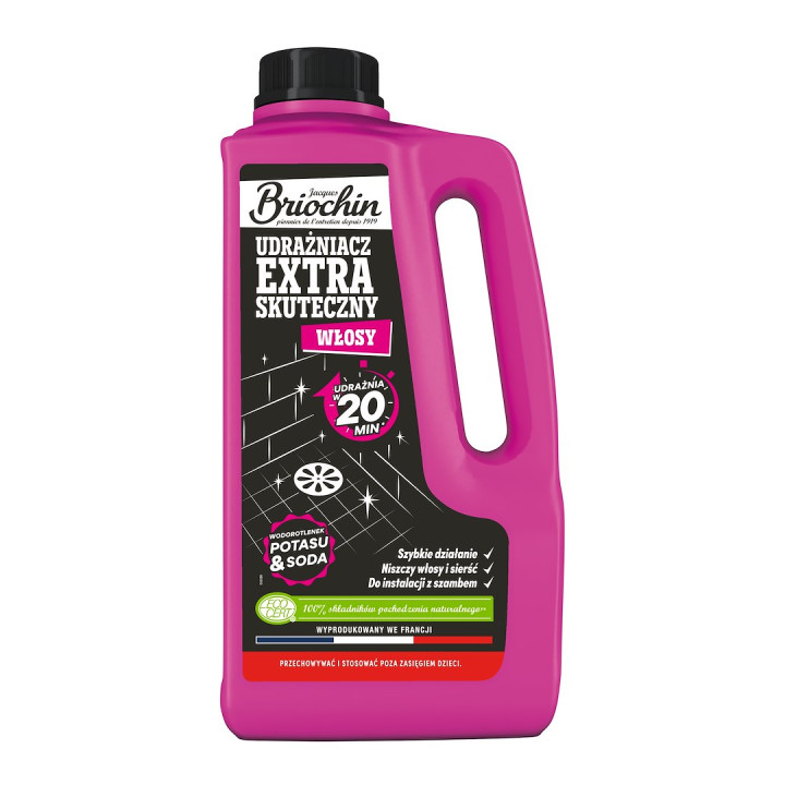 Żel do Udrażniania Rur Extra Skuteczny ECO Wegański 900 ml - Briochin 