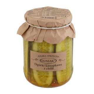 Ogórki Kanapkowe z Chili Wegańskie 380 g - Luniak - Ekochatka