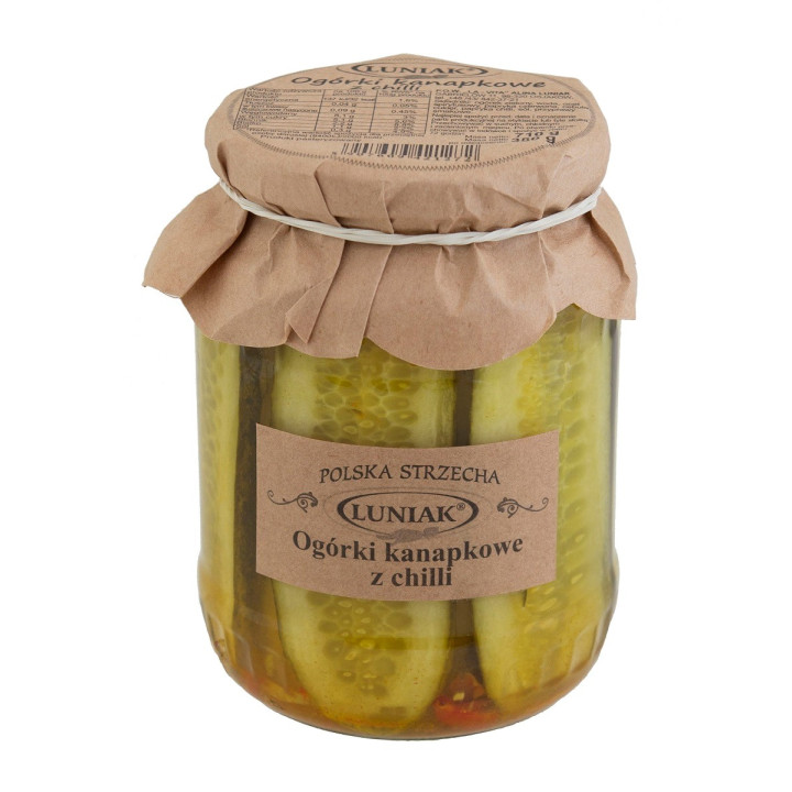 Ogórki Kanapkowe z Chili Wegańskie 380 g - Luniak - Ekochatka