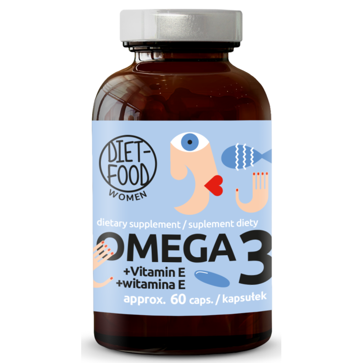 Omega-3 Olej Rybi z Witaminą E 60 Kapsułek 2000 mg - Diet-Food - Ekoch