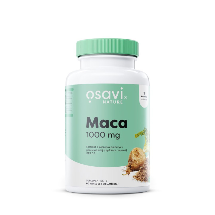 Maca Ekstrakt Wegański Bezglutenowy 500 mg 60 Kapsułek - Osavi - Ekoch