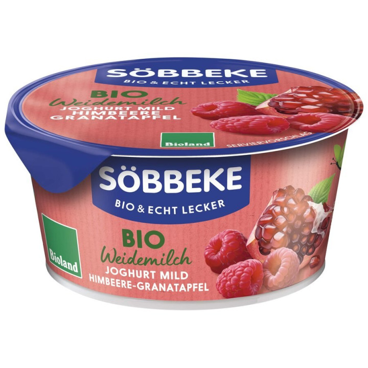 Jogurt Kremowy Malina Granat BIO 150 g - Sobbeke - Ekochatka