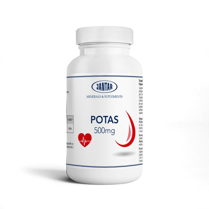Potas 500 mg Suplement Diety 60 Kapsułek - Jantar - Ekochatka