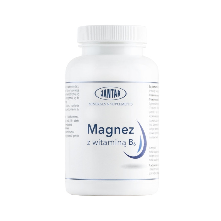 Magnez + Witamina B6 Suplement Diety 60 Kapsułek - Jantar - Ekochatka