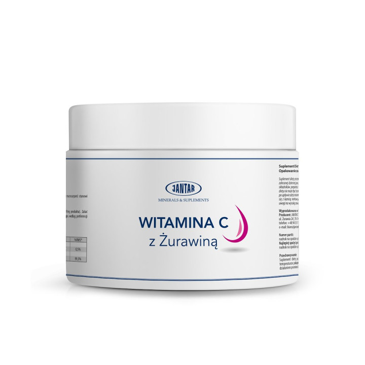 Witamina C z Żurawiną w Proszku Wegańska 300 g - Jantar - Ekochatka
