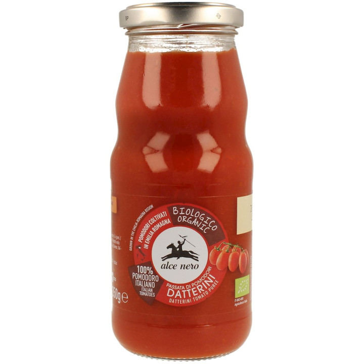 SOS Pomidorowy Passata (z Pomidorów Daktylowych) BIO 350g | ALCE NERO - Ekochatka
