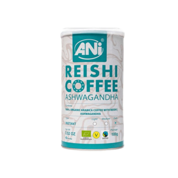 Kawa Rozpuszczalna Arabica z Reishi i Ashwagandha BIO 100 g - Ani - Ek