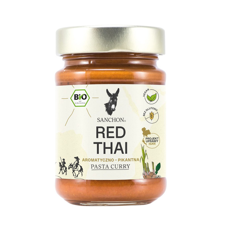 Pasta Curry Red Thai Bezglutenowa BIO 190 g - Sanchon - Ekochatka