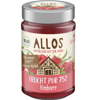 Mus Malinowy 75% Owoców Bezglutenowy BIO 200 g - Allos - Ekochatka