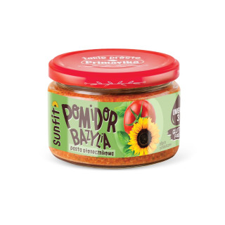 Pasta Słonecznikowa z Pomidorami i Bazylią Bezglutenowa Wegańska 180 g