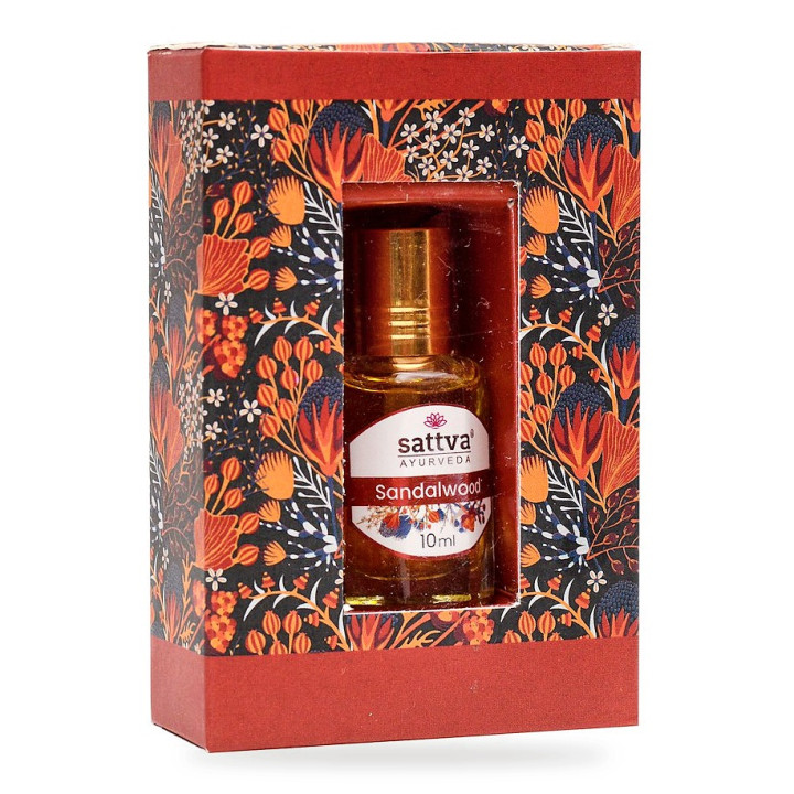 Perfumy w Olejku Drzewo Sandałowe Roll-On Wegańskie 10 ml - Sattva