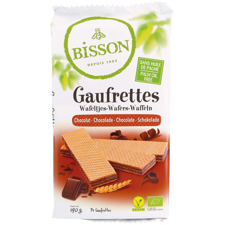 Wafelki z Kremem Czekoladowym BIO 190 g - Bisson | BISSON - Ekochatka