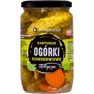 Ogórki Konserwowe Kartuskie BIO 670 g (360 g) | RUNOLAND - Ekochatka