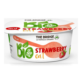 Deser Owsiany Truskawkowy Wegański BIO 125 g - The Bridge - Ekochatka