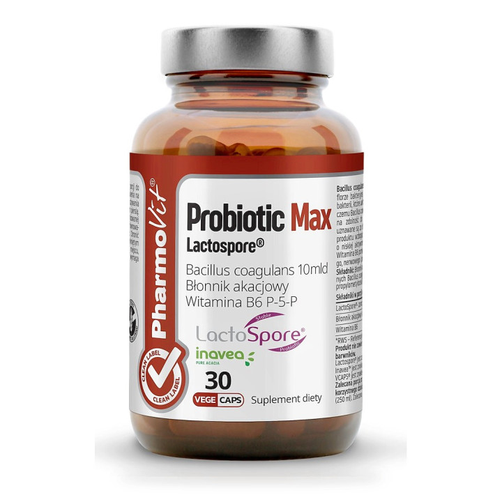 Probiotic MAX Bezglutenowy Wegański 30 Kapsułek - Pharmovit