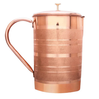 Dzbanek Miedziany Stripe 1,25 l - Sattva | SATTVA - Ekochatka