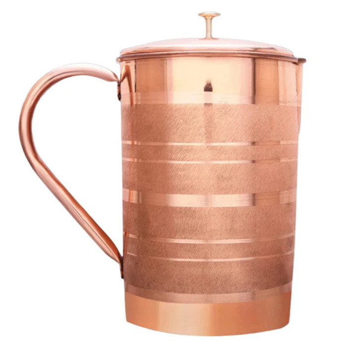 Dzbanek Miedziany Stripe 1,25 l - Sattva | SATTVA - Ekochatka