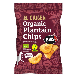 Chipsy z Plantana Bbq Bezglutenowe BIO 80 g - | EL ORIGEN - Ekochatka