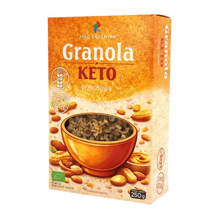 Granola Orzechowa bez Dodatku Cukrów | PIĘĆ PRZEMIAN - Ekochatka
