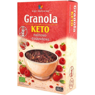 Granola Malinowo - Truskawkowa bez | PIĘĆ PRZEMIAN - Ekochatka