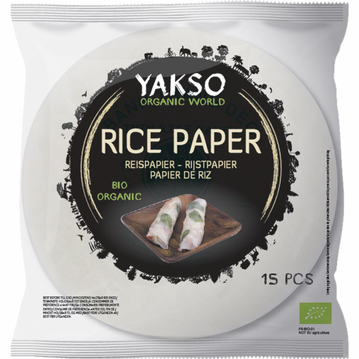 Papier Ryżowy Bezglutenowy (15 szt.) BIO 150 g - | YAKSO - Ekochatka